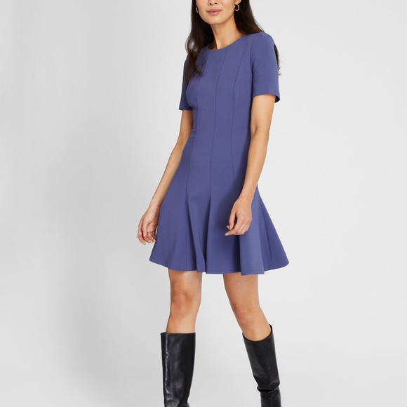 Short Fit & Flare Dress - New With Tags - NEVER WORN - Blue Indigo - Picture 4 of 5